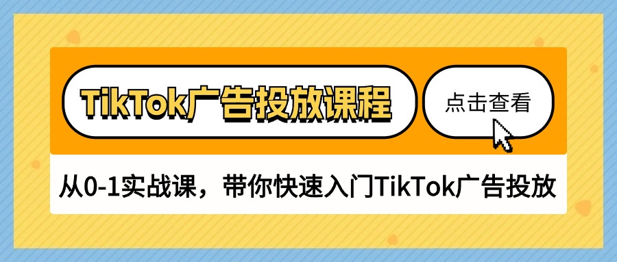 （10731期）TikTok广告投放课程，从0-1实战课，带你快速入门TikTok广告投放（30节课）-泡芙轻资产网创