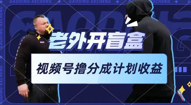 老外开盲盒视频，撸视频号分成计划收益，每天只需一小时，新手小白轻松上手【揭秘】-泡芙轻资产网创