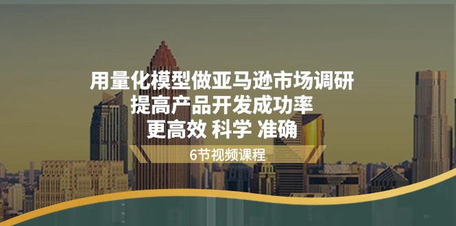 （11005期）用量化 模型做亚马逊 市场调研，提高产品开发成功率  更高效 科学 准确-泡芙轻资产网创