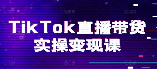 TikTok直播带货实操变现课：系统起号、科学复盘、变现链路、直播配置、小店操作流程、团队搭建等。-泡芙轻资产网创