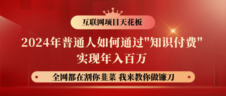 2024年普通人如何通过”知识付费”月入十万年入百万，实现财富自由-泡芙轻资产网创