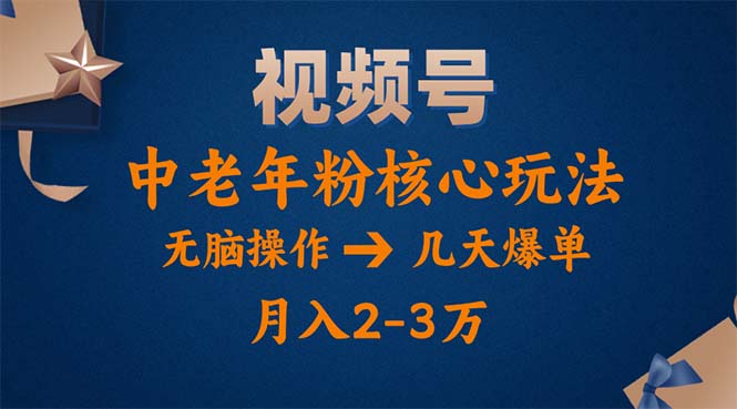 （11288期）视频号火爆玩法，高端中老年粉核心打法，无脑操作，一天十分钟，月入两万-泡芙轻资产网创