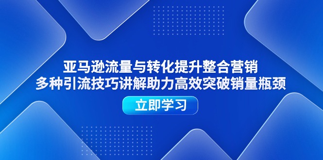 （11335期）亚马逊流量与转化提升整合营销，多种引流技巧讲解助力高效突破销量瓶颈-泡芙轻资产网创