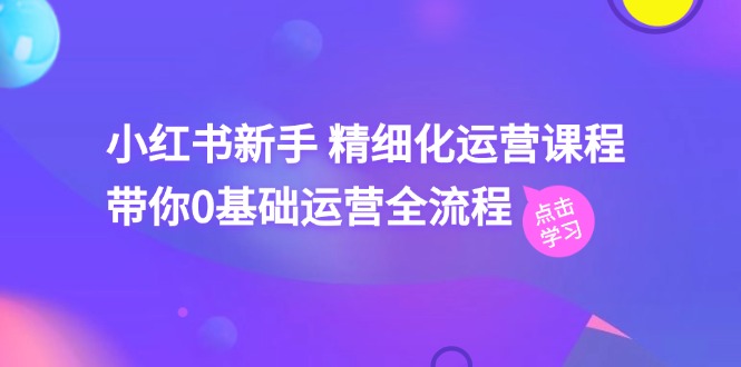 小红书新手精细化运营课程，带你0基础运营全流程（42节视频课）-泡芙轻资产网创