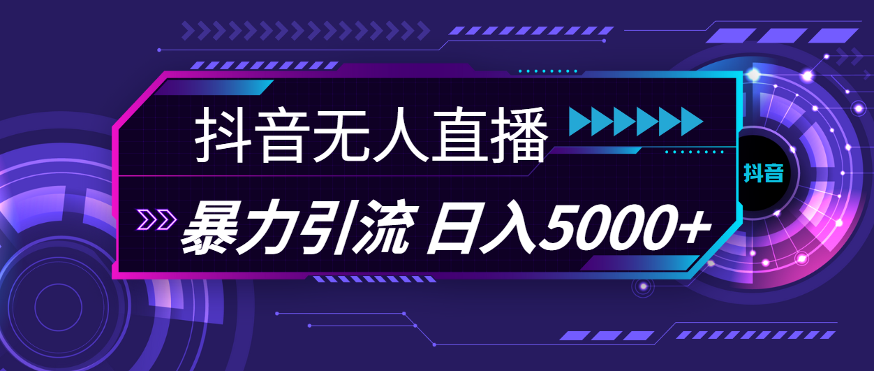 （11709期）抖音无人直播，暴利引流，日入5000+-泡芙轻资产网创