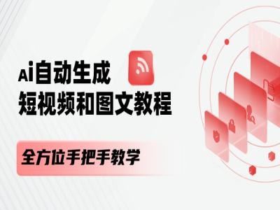 AI自动生成短视频和图文课程，全方位手把手教学-泡芙轻资产网创