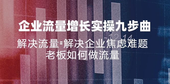 （11822期）企业流量增长实战九步曲，解决流量=解决企业焦虑难题，老板如何做流量-泡芙轻资产网创