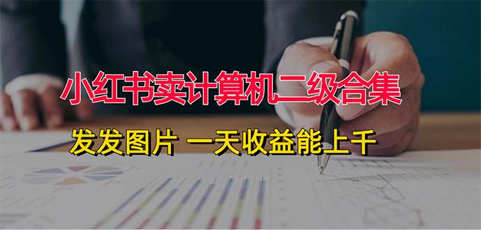 （12228期）小红书卖计算机二级合集，发发图片 一天收益能上千-泡芙轻资产网创
