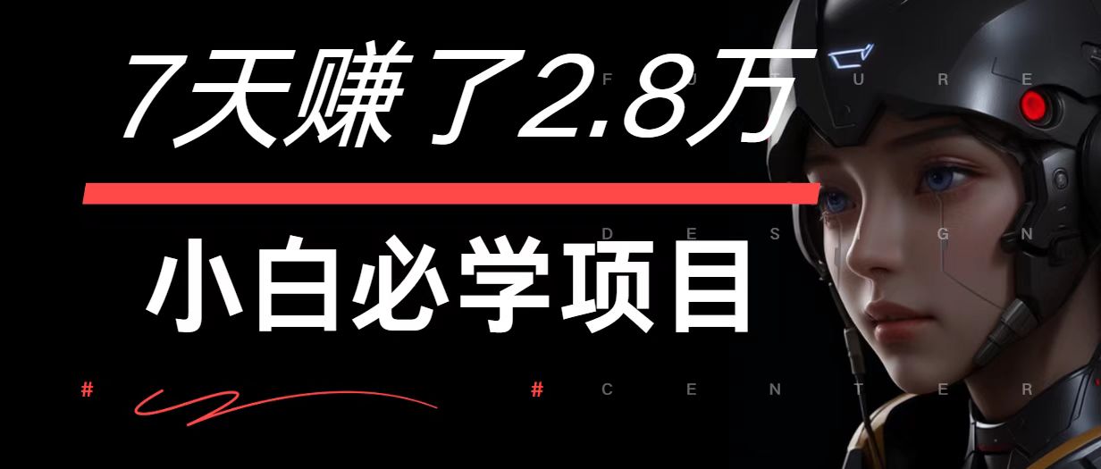 7天赚了2.8万！每单利润最少500+，轻松月入7万+小白有手就行-泡芙轻资产网创