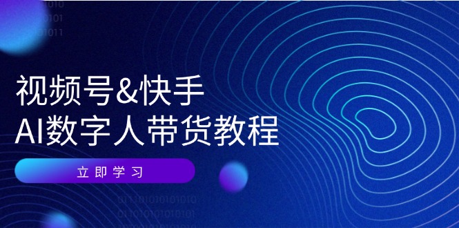 视频号快手AI数字人带货教程：认知、技术、运营、拓展与资源变现-泡芙轻资产网创