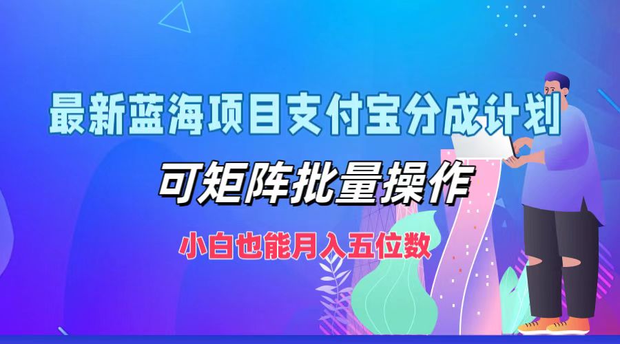 （12515期）最新蓝海项目支付宝分成计划，可矩阵批量操作，小白也能月入五位数-泡芙轻资产网创