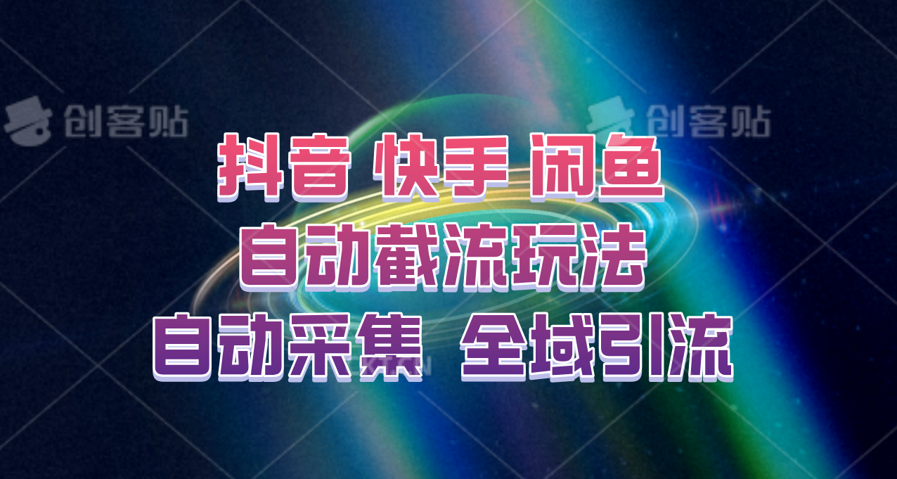 快手、抖音、闲鱼自动截流玩法，利用一个软件自动采集、评论、点赞、私信，全域引流-泡芙轻资产网创