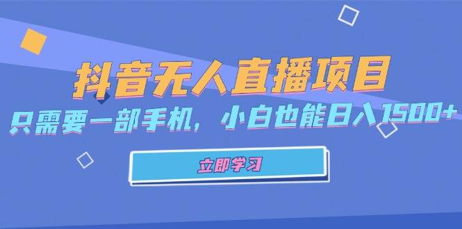 （13124期）抖音无人直播项目，只需要一部手机，小白也能日入1500+-泡芙轻资产网创