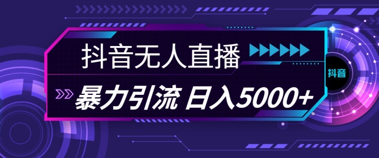 抖音快手视频号全平台通用无人直播引流法，利用图片模板和语音话术，暴力日引流100+创业粉【揭秘】-泡芙轻资产网创